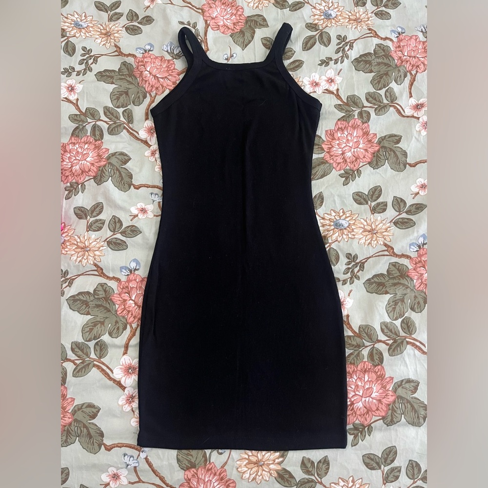 Princess Polly black ribbed bodycon mini dress - Picture 2 of 3